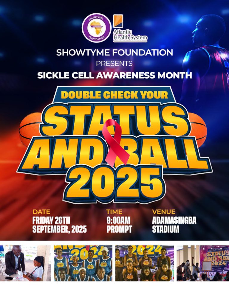 Showtyme Foundation Set to Host 2025 Sickle Cell Awareness Event in Ibadan
